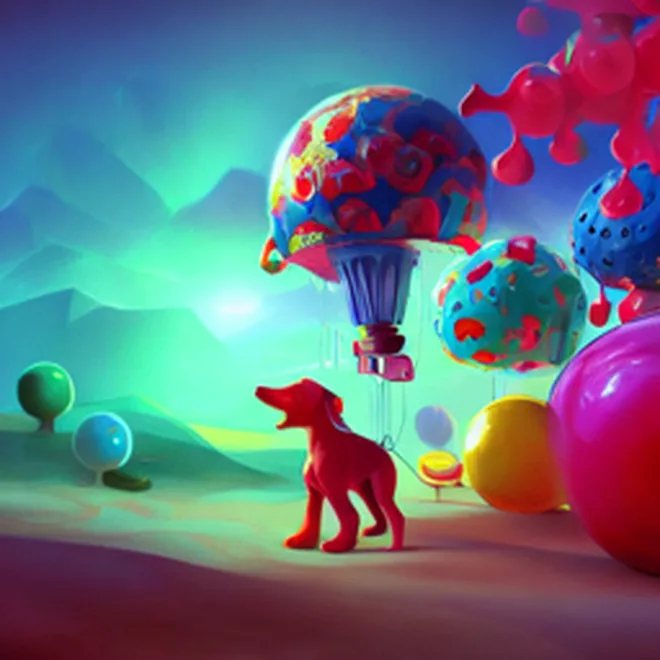Colourful children's toys and balloons
